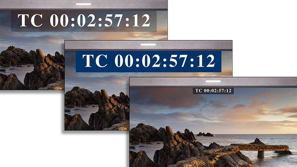 Timecode onscreen display
